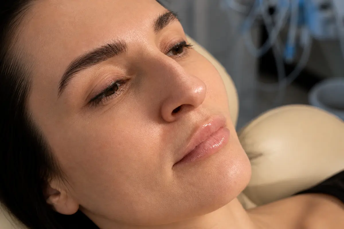 Woman receiving lip augmentation for thin lips in New York