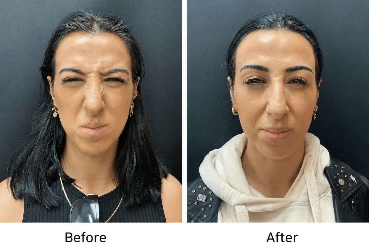 Before and after Botox and Dysport treatment in NYC at Diamond Advanced Aesthetics