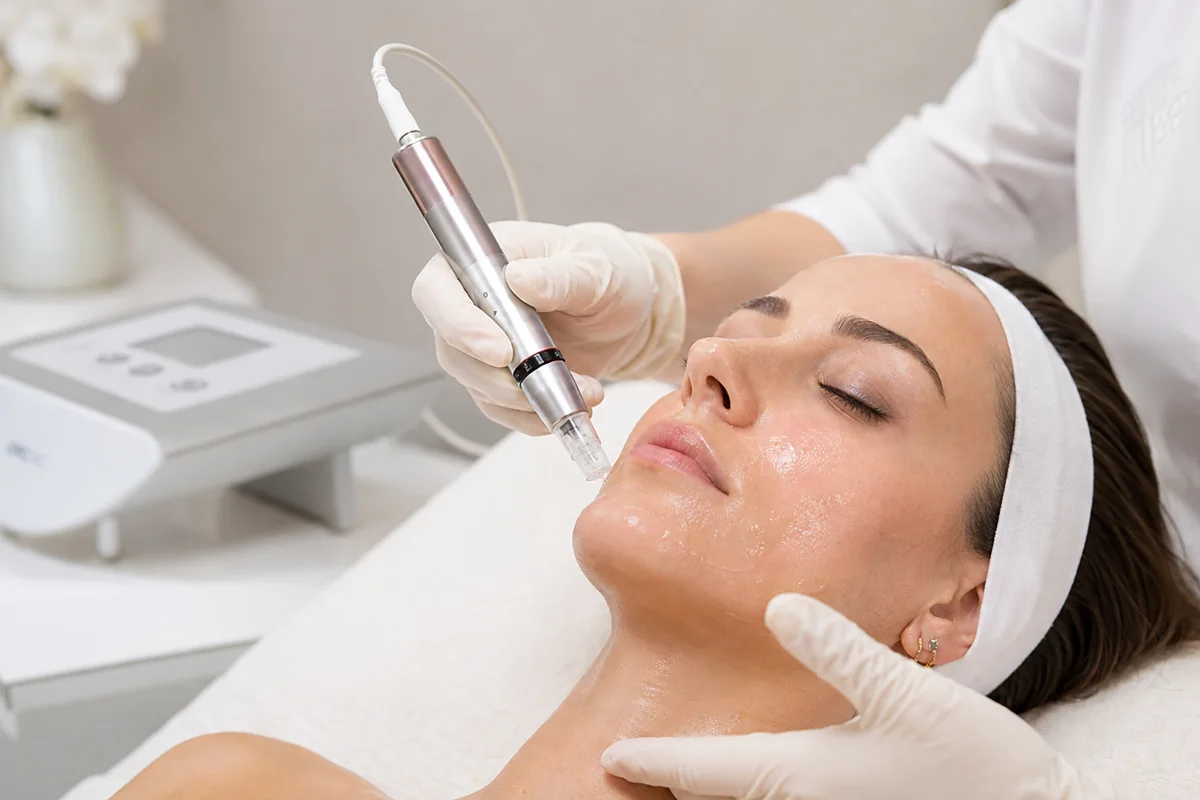 Exceed Microneedling procedure targeting facial skin concerns